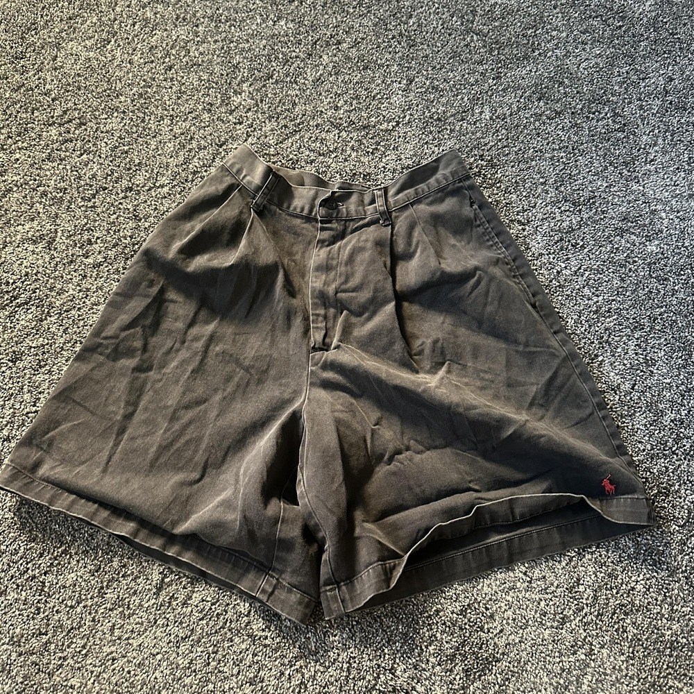 VTG Polo Ralph Lauren Shorts Womens 8 Gray Pleated Classic Minimal 7.5”‎ USA 80s